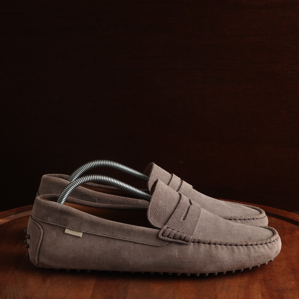 Oliver Cabell Driving Loafer Mens SZ EU 43 US 10 Gray Suede Moccasin Casual Shoe
